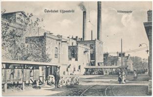Budapest IV. Újpest, Villanygyár. Salgó-féle könyvnyomda és papírkereskedés kiadása