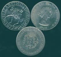 Nagy-Britannia 1965. 1C "Churchill" + 1972. 25p "Ezüstlakodalom" + 1977. 25p &qu...