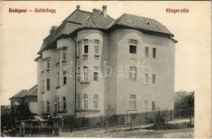 Budapest XI. Gellérthegy, Klinger villa (EK)