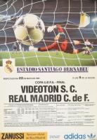 1985 Videoton S.C. - Real Madrid C. de F., UEFA Final plakát, 69×47 cm