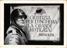 Egy szerződés nem lehet sírbolt! Kiadja a Magyar Nemzeti Szövetség / Mussolini, Hungarian irredenta propaganda s: Köves (EK)