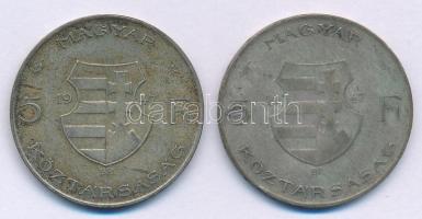 1947. 5Ft Ag "Kossuth" (2x) T:VF,F patina Adamo F8.1.1