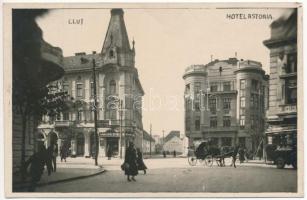 Kolozsvár, Cluj; Hotel Astoria szálloda, gyógyszertár / street view, hotel, pharmacy. photo