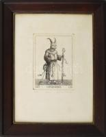 Artner Margit (1954-): Bak. Rézkarc, papír, jelzett, számozott (7/100). Kissé foltos. Üvegezett fake...