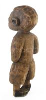 Joruba törzsi faragás. cca 20. sz. eleje, sérüléssel, m: 46,5 cm