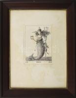 Artner Margit (1954-): Halak. Rézkarc, papír, jelzett, számozott (8/100). Foltos. Üvegezett fakeretb...