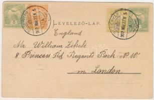 1902 Segesvár, Schässburg, Sighisoara; tér, Girscht üzlete. Fritz Teutsch kiadása. Szecessziós virág...