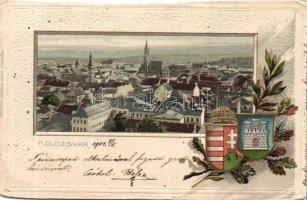 Kolozsvár with Hungarian coat of arms litho Emb. (EK)