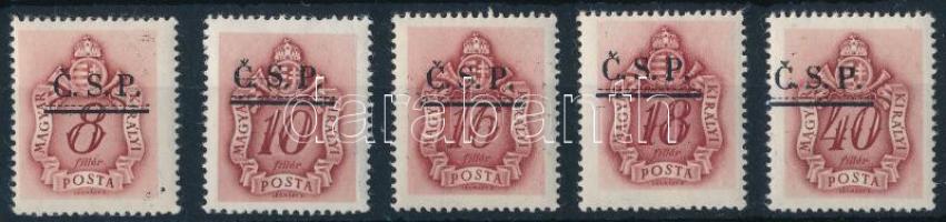 Rozsnyó 1945 5 klf Barnaportó bélyeg. Signed: Bodor