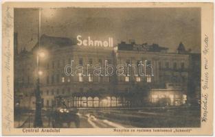 Arad, Noaptea cu reclama luminoasa &quot;Schmoll&quot; pasta / Éjszaka a &quot;Schmoll&quot; paszta fényreklámmal / at night with Schmoll neon sign advertisement (EK)