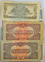 Négygyűrűs műbőr albumba rendezett, ~147db-os magyar és külföldi bankjegy gyűjtemény, olyan országok...