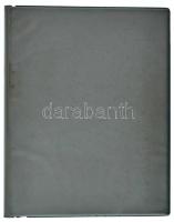 Négygyűrűs műbőr albumba rendezett, ~147db-os magyar és külföldi bankjegy gyűjtemény, olyan országok...