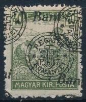 Nagyvárad 1919 Arató 40f tripla felülnyomással / Mi 36 II. with triple overprint. Signed: Bodor