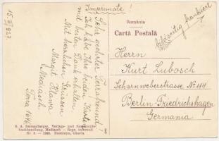 1927 Medgyes, Mediasch, Medias; Üveggyár. G. A. Reissenberger kiadása / glassworks, glass factory (E...