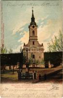 1909 Fehértemplom, Ung. Weisskirchen, Bela Crkva; Római katolikus templom. Kuhn Péter kiadása / church (EK)