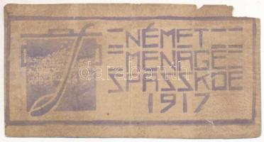 Orosz Birodalom / Szpasszkoje hadifogolytábor ~1914-1918. 50k "Német-konyha" pénzjegye T:F...