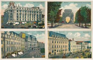 Bucharest, Bukarest, Bucuresti, Bucuresci; - 5 db régi román város képeslap / 5 pre-1945 Romanian town-view postcards