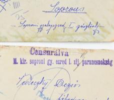 1920 Nedeczky Dezső főhadnagynak, a m. kir. (18.) soproni gyalogezred I. zlj. tagjának címzett ajánl...