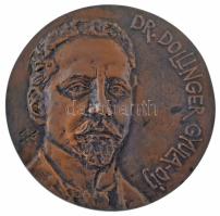 Fekete Tamás (1931-2007) (?) DN "Dr. Dollinger Gyula-díj" egyoldalas bronz emlékérem dísztokban (100mm) T:UNC kis patina