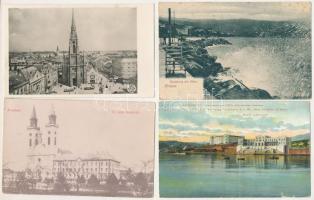 8 db RÉGI történelmi magyar város képeslap vegyes minőségben