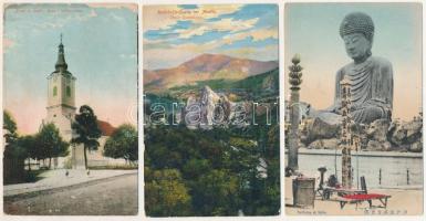 9 db RÉGI külföldi város képeslap vegyes minőségben: több bosnyák