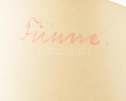 cca 1890 Fiume, kikötő hajókkal, gőzmozdonnyal, színes fotokróm nyomat, 21,5x15,5 cm / cca 1890 Fium...