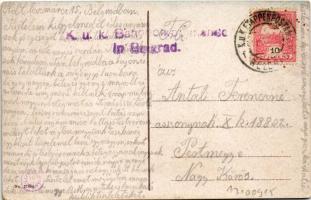 Belgrade, Fürst Michael Strasse / street, shops (EK) + "K.u.K. Etappenpostamt"