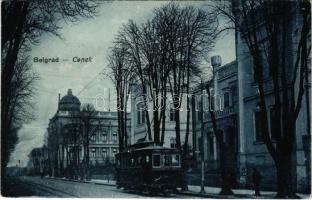 1917 Belgrade, Conak / tram + "K.u.K. Brückenkopfkommando Belgrad Beleuchtungsabteilung" (fl)