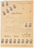1945 Jegyzőkönyv 46.000P illetékkel / Police record with fiscal stamps