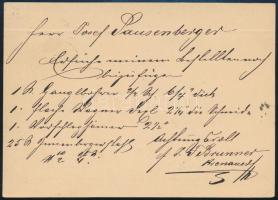 1874 2kr díjjegyes levelezőlap "BAZIAS / BUDAPEST" vasúti mozgóposta bélyegzéssel / PS-car...