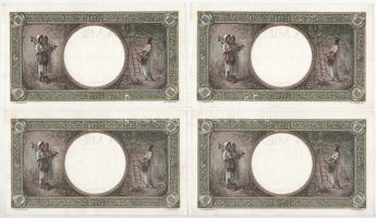 Románia 1939. 1000L (4x) sorszámkövetők "I. 1443 0586 - I. 1443 0589" T:AU sarokhajlások /...