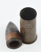 II. vh. lövedékből készült tartó, doboz 17 cm