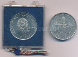 1980. 100Ft Ni "Szovjet-magyar közös űrrepülés" plombált "MNB" tokban + 1992. 20...