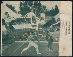 1940 Cenzúrázott légi levél Dániába 4 db bélyeggel / Censored airmail cover to Denmark