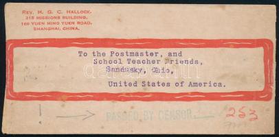 Kína ~1940 Cenzúrázott levél az Egyesült Államokba / Censored cover to the USA
