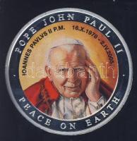 Vatikán 2005. "II.János Pál pápa" multicolor ffém emlékérem T:PP