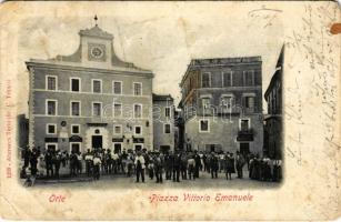 1902 Orte, Piazza Vittorio Emanuele / square, cafe, shops (tear)