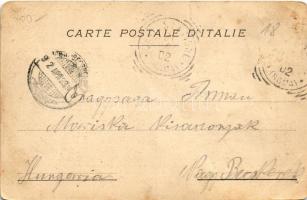 1902 Orte, Piazza Vittorio Emanuele / square, cafe, shops (tear)