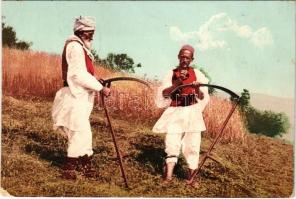 1907 Bosnyák földművesek / Bosnian farmers + "K. und K. Milit. Post Sarajevo" (Rb)