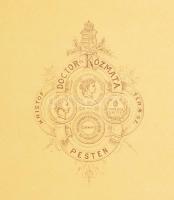 Bakody Tivadar (1825-1911) magyar orvos, pedagógus, egyetemi tanár, keményhátú fotó Doctor és Kozmat...