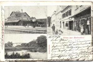 1898 Hadersdorf with railway station and the shop of Ernst Weishuber