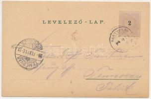 1899 (Vorläufer) Szolnok, Magy. kir. pénzügyigazgatóság, törvényház, Nemzeti szálloda. Fuchs Lipót k...