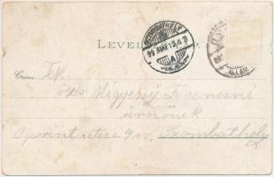 1899 (Vorläufer) Győr, Radó tér, Újváros, Városháza, zsinagóga, híd. Polgár Bertalan kiadása. Art No...