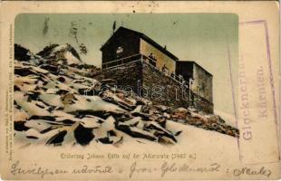 1902 Adlersruhe (Kärnten), Erzherzog-Johann-Hütte mit Glockner auf der Adlersruhe / chalet, rest house (EK)