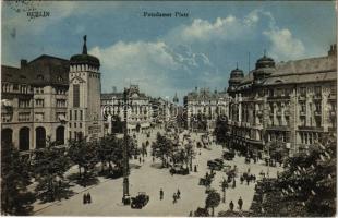 1912 Berlin, Potsdamer Platz, Bierhaus Siechen / square, beer hall, tram, automobile (EK)