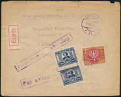 1923 Expressz légi levél Krakkóba / Express airmail cover to Krakow