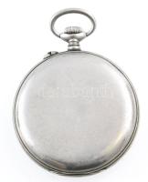 Enigma kisméretű zsebóra, fém tokban, szép számlap, működő szerkezet d: 45 mm