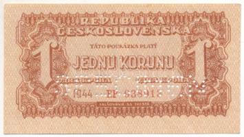 Csehszlovákia 1944. 1K EP 938913, SPECIMEN (MINTA) perforációval T:XF / Czechoslovakia 1944. 1 Koruna EP 938913, with SPECIMEN perforation C:XF Krause P#45s