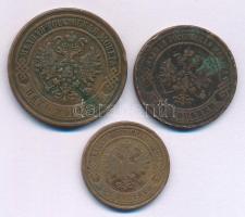 Orosz Birodalom 1870. 3k Cu + 1872. 5k Cu + 1909. 2k Cu T:VF,F ph.
Russian Empire 1870. 3 Kopecks C...