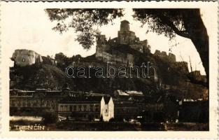 1935 Trencsén, Trencín; vár / Trenciansky hrad / castle. photo (ragasztónyom / glue marks)